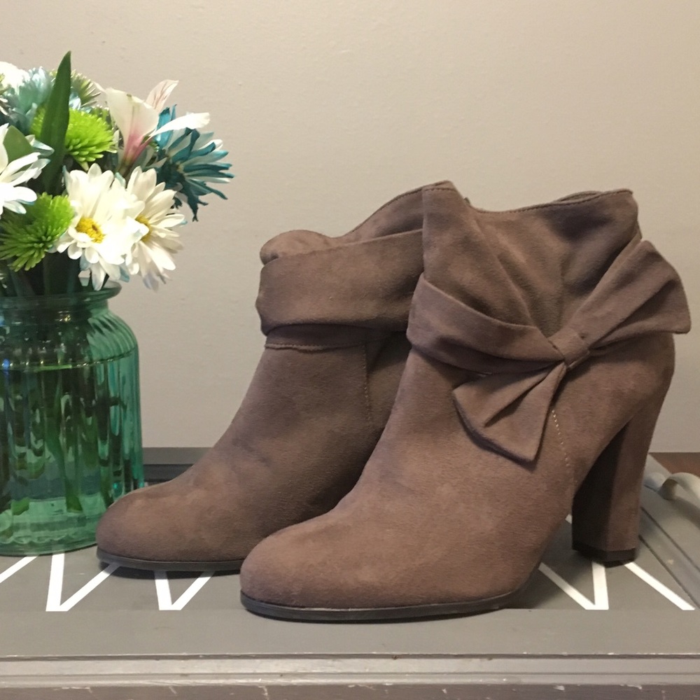 Suede Finish Booties